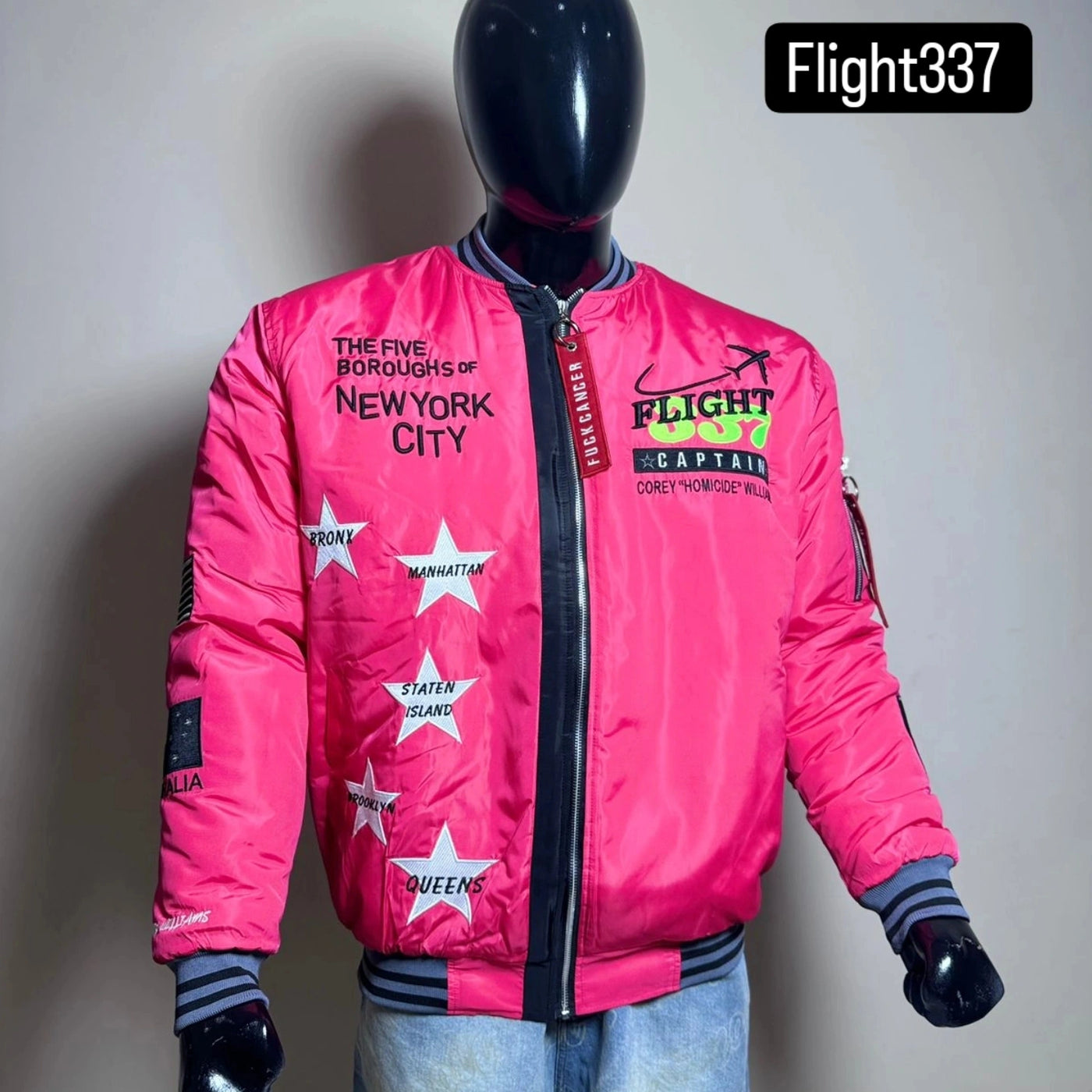 Flight 337 x Limited Edition Corey 'Homicide' Williams Cancer Awareness Jacket